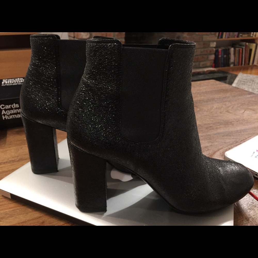 Saint Laurent sparkly leather chelsea boots